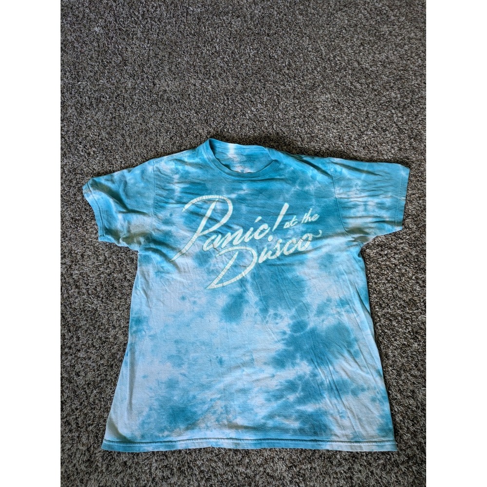 Panic at the Disco T Shirt Teal and‎ white Medium